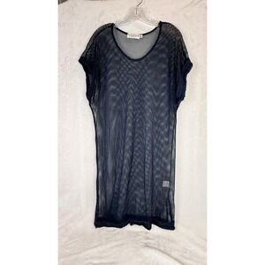 Ingear Mesh Cover Up Tunic XL Navy Sheer Beach Swim Fishnet Top